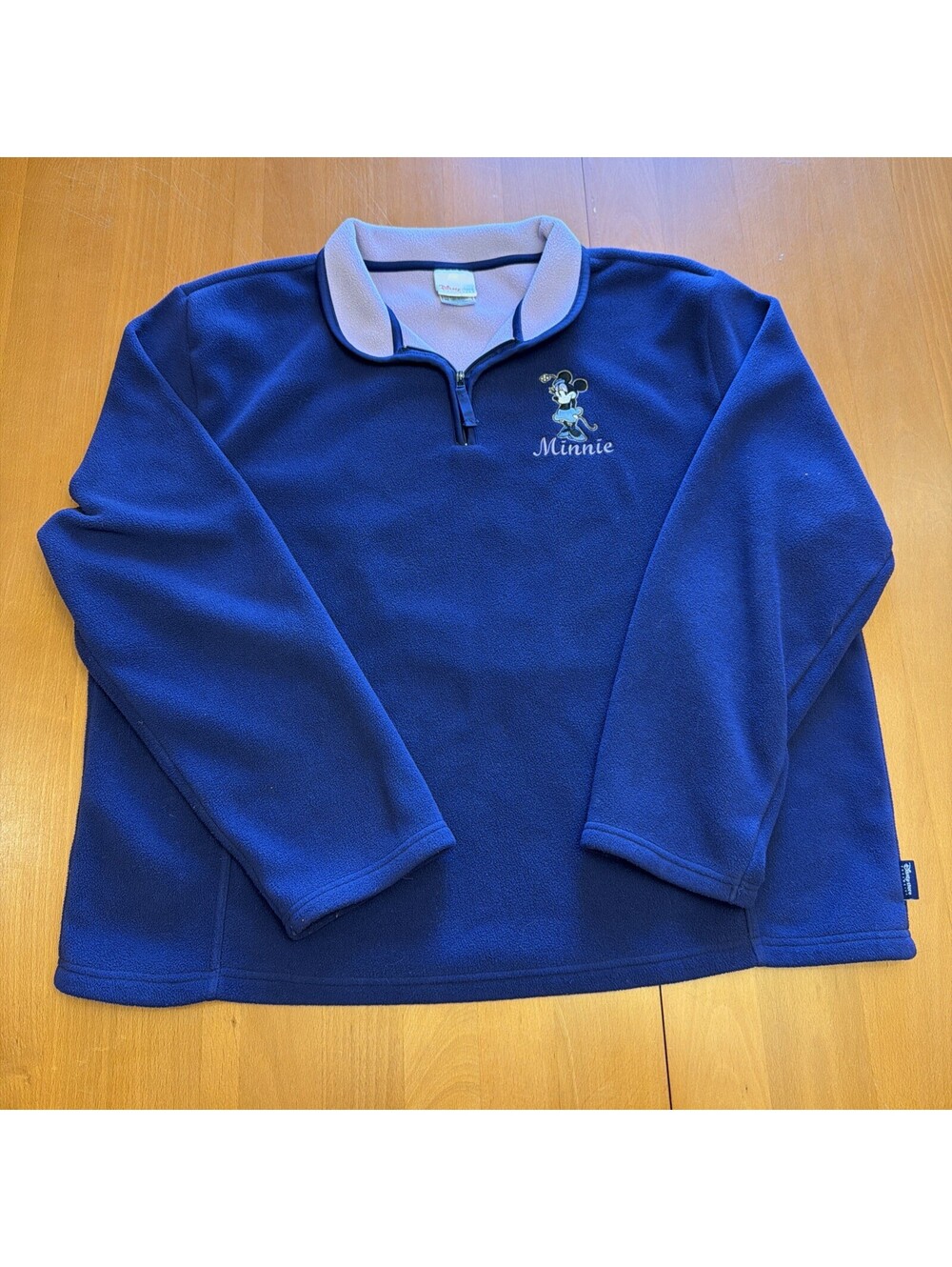 Disney Parks EXCLUSIVE Deep Blue Minnie Mouse Fleece Quarter Zip sz XL